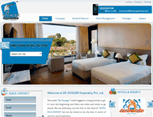 Tablet Screenshot of devoyagerhotels.com